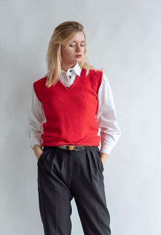 VINTAGE 80S MINIMAL SCHOOLGIRL VEST