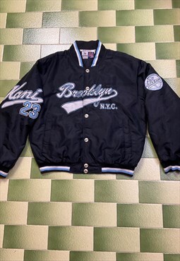 Vintage 90s Karl Kani 23 Bomber Jacket Full Zip Snap Button