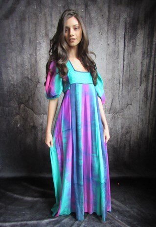 REVIVAL VINTAGE 70S MAXI BOHEMIAN DRESS