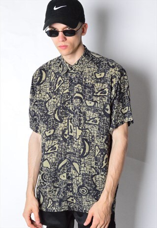 VINTAGE 90S ABSTRACT SHORT SLEEVE SHIRT