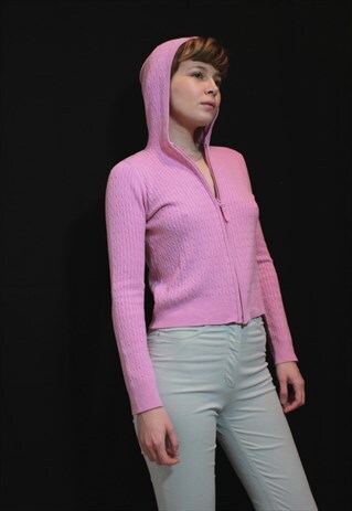 PINK ZIP UP HOODIE