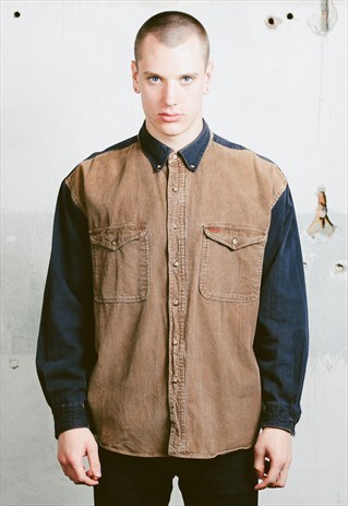 VINTAGE CORDUROY PANEL SHIRT