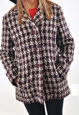 Vintage multi - color tweed coat