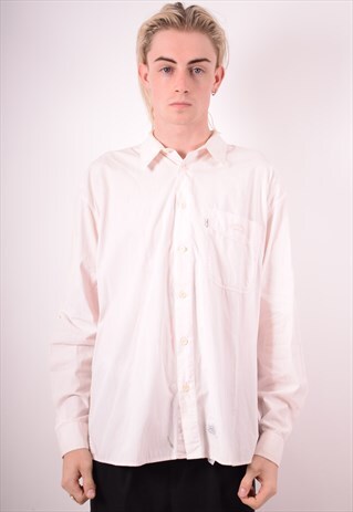 LEVI'S MENS VINTAGE SHIRT XL PINK 90S