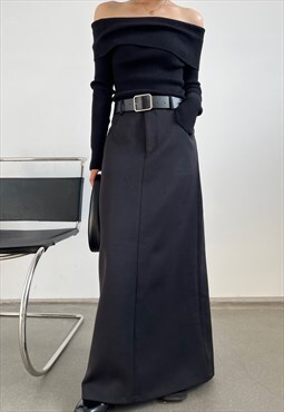 Black midi skirt 