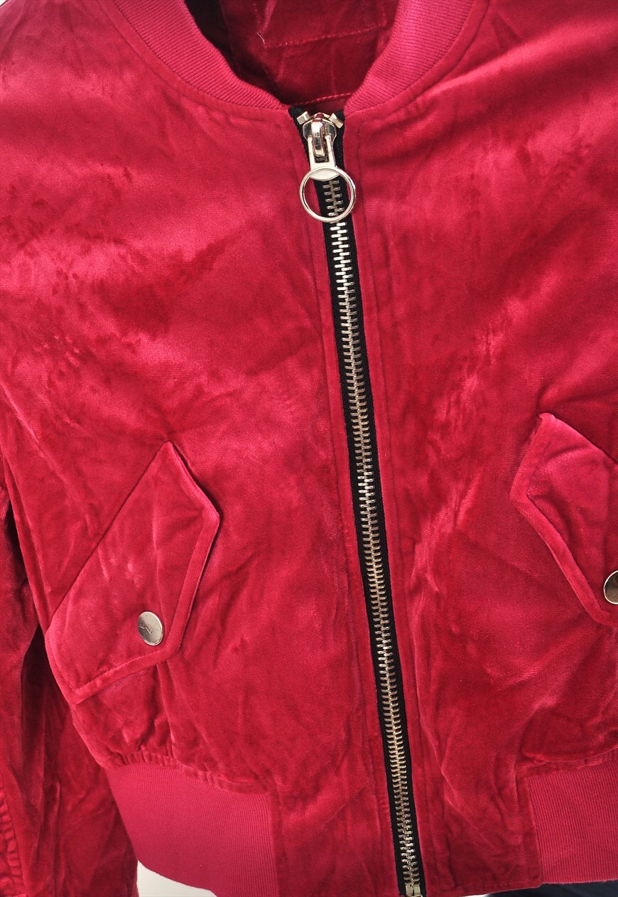 Zara Velvet Quilted Bomber Jacket | Grailed