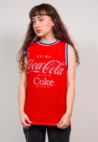 COCA- COLA VINTAGE 90'S BASKETBALL STYLE VEST TOP