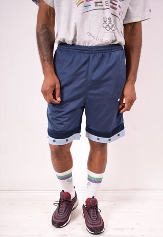 LOTTO MENS VINTAGE SHORTS MEDIUM BLUE 90S