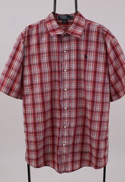 Red Check Short Sleeve Vintage Ralph Lauren Shirt