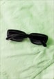 BLACK ROUNDED RECTANGLE 90S LOOK SUNGLASSES