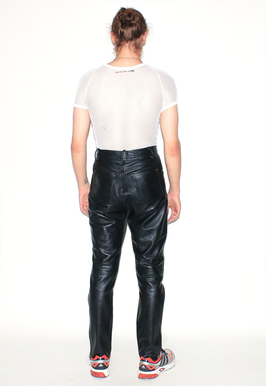 Asos mens hot sale leather pants