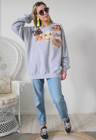 SWEATSHIRT PRINTED CAT