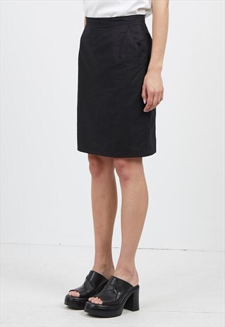 VINTAGE BLACK PETER SAUER MINI PENCIL SKIRT