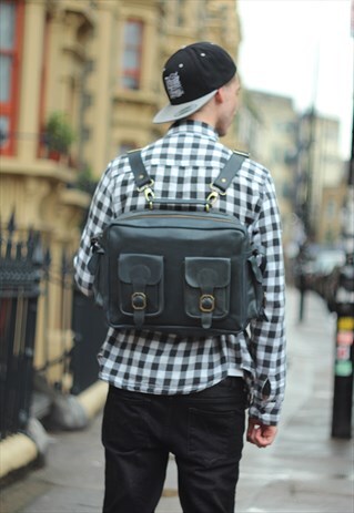 THE WAXED BLUE FLIGHT BAG (BACKPACK & SATCHEL)
