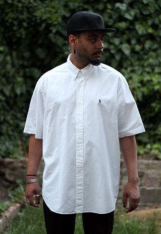 VINTAGE RALPH LAUREN BLAKE WHITE SHORT SLEEVE SHIRT
