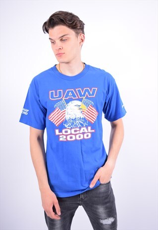VINTAGE T-SHIRT TOP BLUE