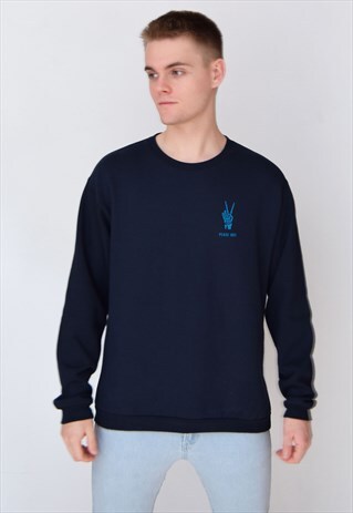 NAVY PEACE OUT (BLUE) SWEATSHIRT