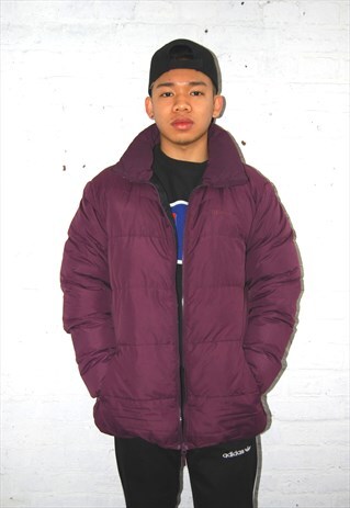 PADDED WINTER PUFFER JACKET/COAT (1990'S/MAROON)
