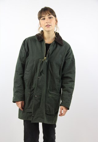 VINTAGE GREEN WAX PADDED JACKET