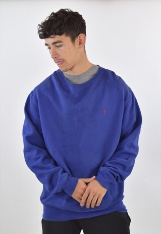 VINTAGE 90S BLUE RALPH LAUREN CREW NECK SWEATSHIRT