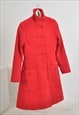 VINTAGE 00S DOUBLE BREASTED COAT IN RED