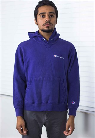 VINTAGE CHAMPION HOODIE SWEATSHIRT LOGO 90S M 20.1