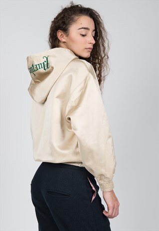 SILK HOODIE IN GOLDISH BEIGE