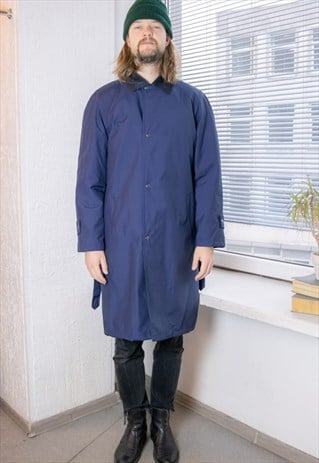 VINTAGE 70'S NAVY CORDUROY COLLAR COAT