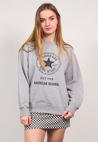CONVERSE ALL STAR 90'S GREY SWEATSHIRT SWEATER