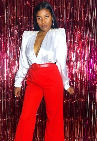 VINTAGE SEQUIN SHOULDER BLOUSE
