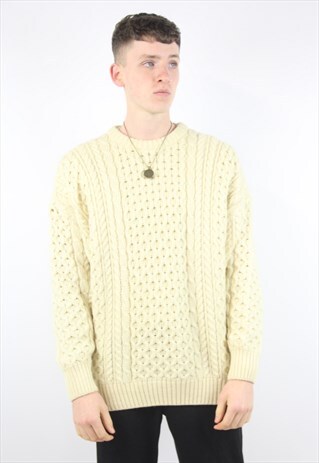 VINTAGE ARAN WOOL JUMPER