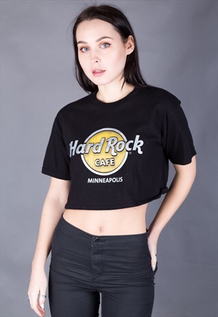 REWORKED VINTAGE HARD ROCK CAFE CROP TEE