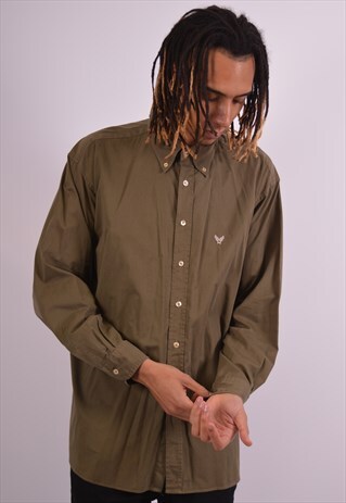 AVIREX MENS VINTAGE SHIRT XXL GREEN 90S