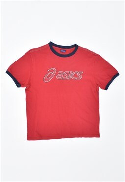 Vintage 90's Asics T-Shirt Top Red