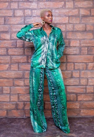 ALBA SATIN PANTS SET