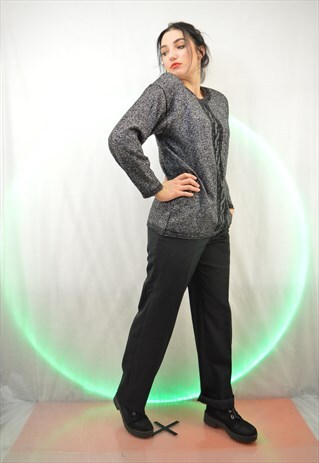 VINTAGE SHINY GREY SWEATSHIRT