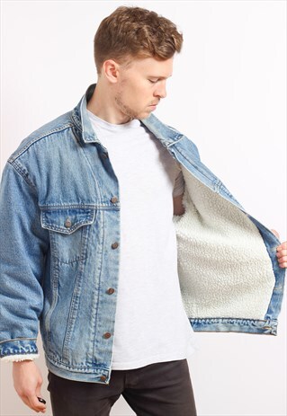 VINTAGE FLEECE LINED DENIM JACKET