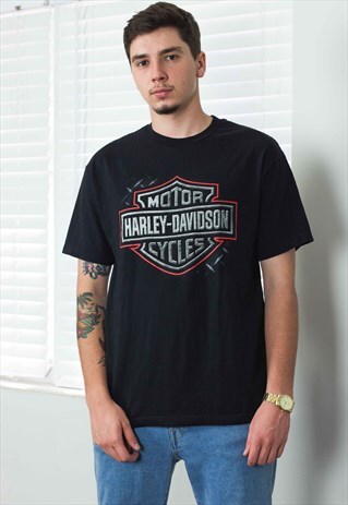 VINTAGE HARLEY DAVIDSON T-SHIRT LOGO 90S L 8.1