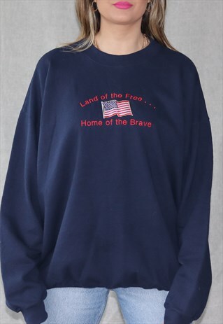 Vintage 90's Land Of The Free USA Jumper