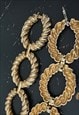 80'S VINTAGE GOLD METAL GILT CHAIN LINK LADIES BELT