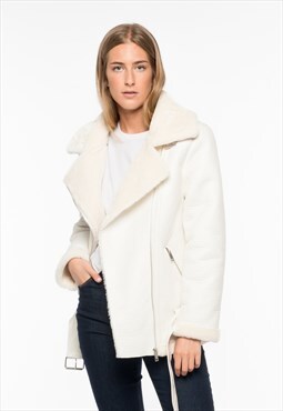 White coat with fur 
