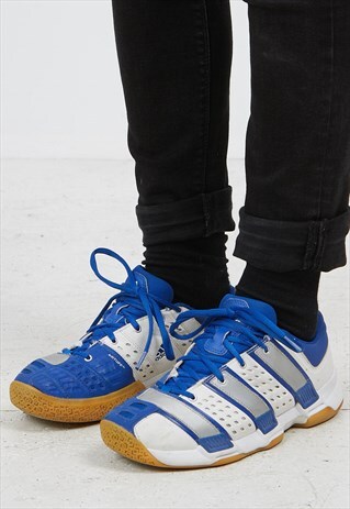 VINTAGE BLUE WHITE ADIDAS TRAINERS