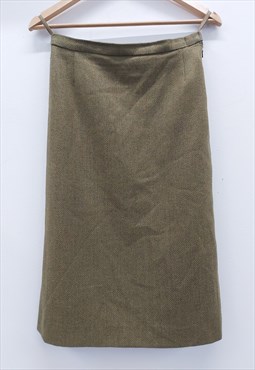 80s Vintage Burberry Skirt Olive Green