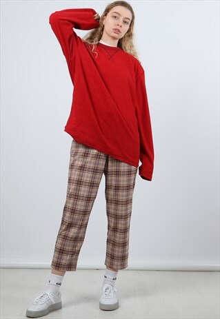 VINTAGE CHAPS LARGE RED FLEECE SWEATSHIRT