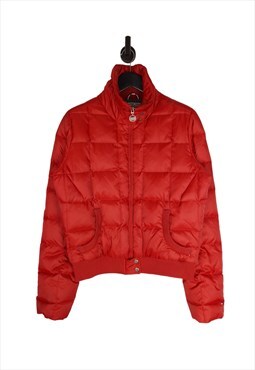 Tommy Hilfiger Puffer Jacket Women's In Red Size UK 12