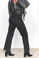 Vintage 90's Levi Black 501 Straight Leg Raw Hem Jeans
