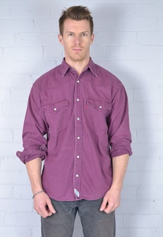 VINTAGE LEVI'S ORCHID PURPLE DENIM SHIRT