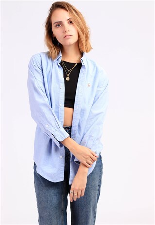 VINTAGE POLO RALPH LAUREN BLUE SHIRT