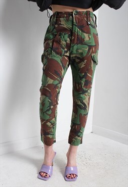 Vintage Camouflage Trousers Green W28