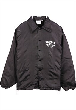 Vintage 90's Gem Bomber Jacket Wisconsin Coach Jacket Button